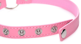 Чокер Master Series Kinky Kitty Ring Slim Choker - Pink - - фото №2