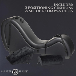 Секс-крісло з подушками Master Series Kinky Sex Lounge with Cushions - Black - - фото №10