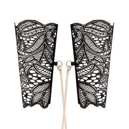 Мереживні наручники та комір Rosy Gold - Lace Cuffs and Collar - Black - - фото №6