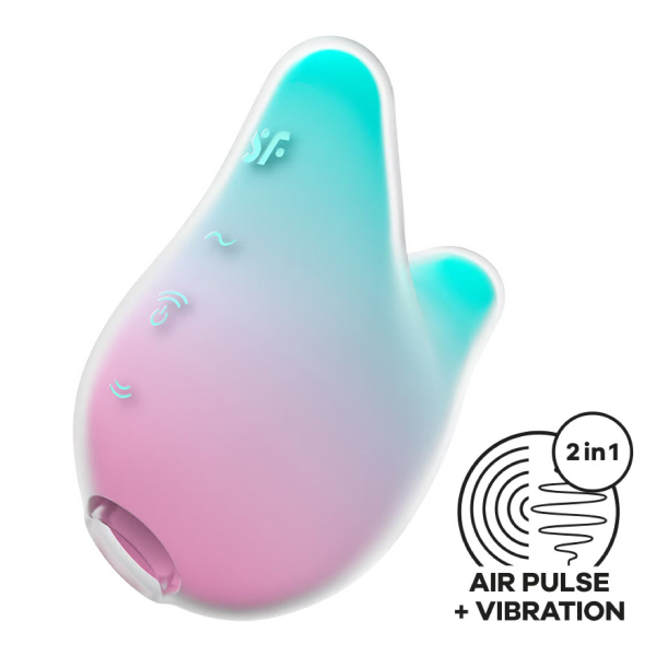 Вакуумний кліторальний стимулятор Satisfyer Mermaid Vibes Mint/Pink - фото