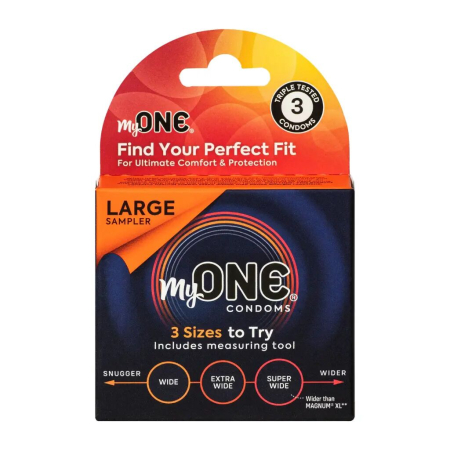 Презервативи MyONE Large Sampler 3 шт, картонна коробка - фото