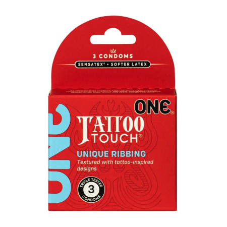 Презервативи ONE Tattoo Touch 3 шт, картонна коробка 