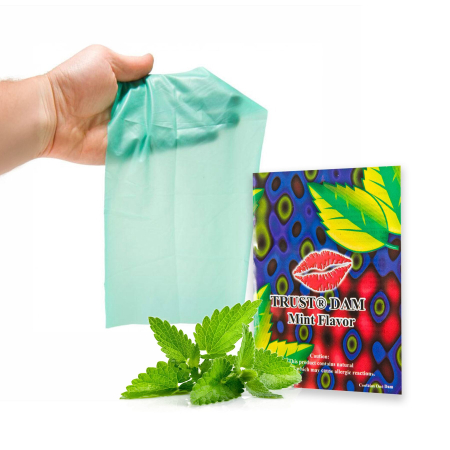 Латексна серветка Latex Dental Dams Mint 1 шт - фото