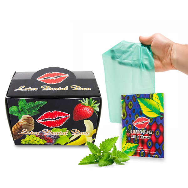 Набір латексних серветок Latex Dental Dams Mint 100 шт 