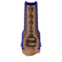 Мастурбатор-вагіна Fleshlight Boost Bang Medium Dark Flesh, плаваючі кільця Turbo Tech - - фото №4