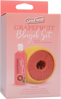 Набір для мінету Doc Johnson GoodHead Grapefruit Blowjob Set - Yellow - - фото №5