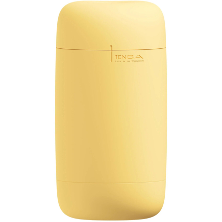 Мастурбатор TENGA PUFFY Custard Yellow, ультрам’який матеріал, багаторазовий, наскрізний - фото