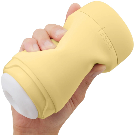 Мастурбатор TENGA PUFFY Custard Yellow, ультрам’який матеріал, багаторазовий, наскрізний - фото №6
