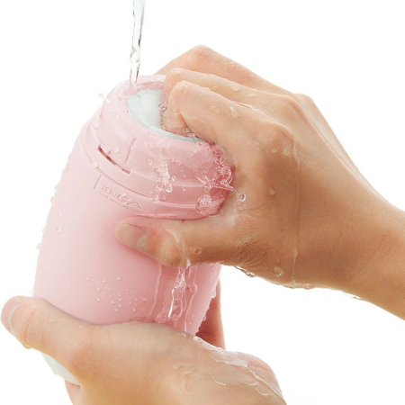 Мастурбатор TENGA PUFFY Strawberry Pink, ультрам’який матеріал, багаторазовий, наскрізний - фото №7