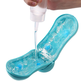 Мастурбатор Tenga Flip Orb — Ocean Blue, з можливістю зміни тиску та стимулювальними кульками всередині - - фото №5