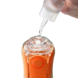 Мастурбатор Tenga Flip Orb — Sunset Orange, з можливістю зміни тиску та стимулювальними кульками всередині - - фото №6