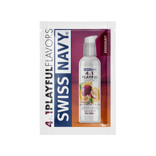 Пробник Swiss Navy 4 in 1 Wild Passion Fruit 5 мл - фото