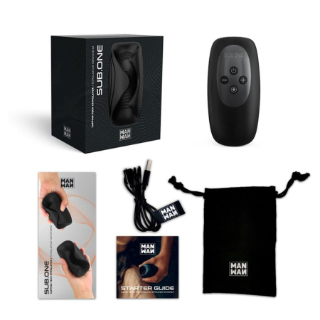 Мастурбатор з вірацією Manwan SUB.ONE Infinite Black - фото №9