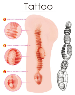Мастурбатор-вагіна Kokos Tattoo - - фото №3