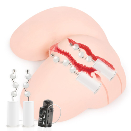 Мастурбатор Kokos 002 Hanna ONAHOLE Real Hips 2WayPlus з функцією масажу та вібрацією - - фото №3