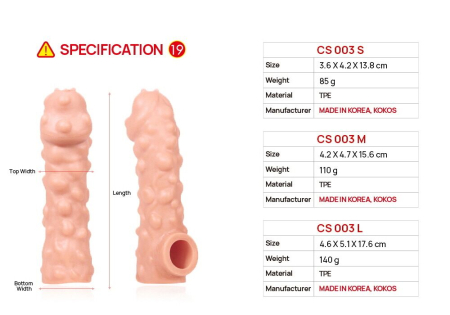 Насадка на член Kokos Cock Sleeve CS 003 L - фото №4