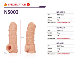 Насадка на член Kokos Nude Sleeve NS 002 L - - фото №4