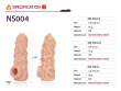 Насадка на член Kokos Nude Sleeve NS 004 L Насадка на член Kokos Nude Sleeve NS 004 L - фото №4