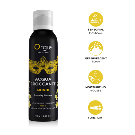 Масажна пінка Orgie – Acqua Croccante Monoi (150 мл), ефект бульбашок, що лопаються - фото №3