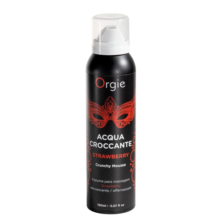 Масажна пінка Orgie – Acqua Croccante Strawberry (150 мл), ефект бульбашок, що лопаються - фото