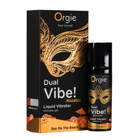 Рідкий вібратор Orgie Dual Vibe! Sex On The Beach Kissable Liquid Vibrator, 15 мл 