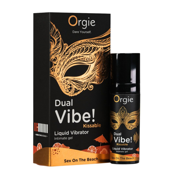 Рідкий вібратор Orgie Dual Vibe! Sex On The Beach Kissable Liquid Vibrator, 15 мл 