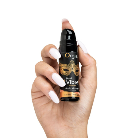 Рідкий вібратор Orgie Dual Vibe! Sex On The Beach Kissable Liquid Vibrator, 15 мл №2