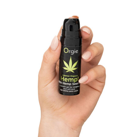 Збуджувальний гель для пар Orgie Hemp! Intense Orgasm, 15 мл, тепло-холод, ефект сильної вібрації - фото №2
