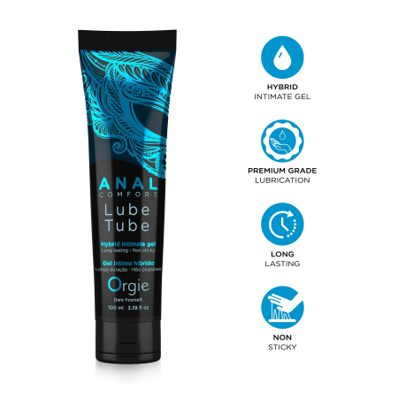 Анальна змазка Orgie Lube Tube Anal Comfort, 100 мл, водна основа, імітація силікону - фото №3