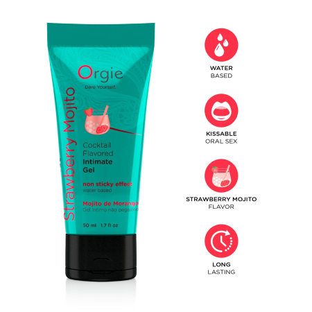 Лубрикант на водній основі Orgie Lube Tube Strawberry Mojito, 50 мл - фото №3