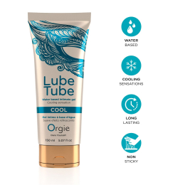 Лубрикант на водній основі Orgie Lube Tube Cool, 150 мл, з охолоджувальним ефектом, без запаху - - фото №3