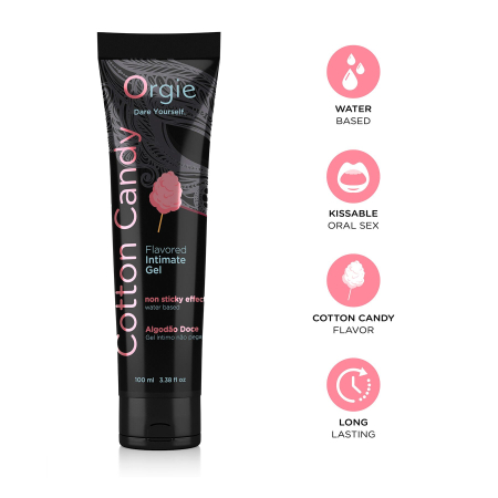 Лубрикант на водній основі Orgie Lube Tube Cotton Candy, 100 мл, зі смаком та ароматом солодкої вати - фото №3