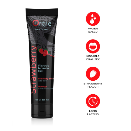 Лубрикант на водній основі Orgie Lube Tube Strawberry, 100 мл, зі смаком та ароматом полуниці - фото №3