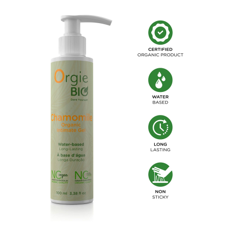 Лубрикант на водній основі Orgie – Bio Chamomile Organic Intimate Gel (100 мл), екстракт ромашки - фото №3