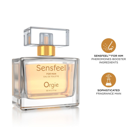 Чоловічі парфуми з феромонами Orgie – Sensfeel for Man (50 мл), цитрусово-деревний аромат №3