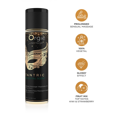 Масажна олія Orgie – Tantric Celestial Scent (200 мл), для тантричного масажу, зволоження №3