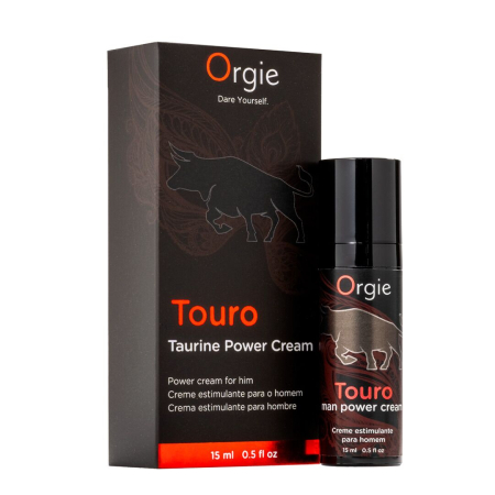 Крем для посилення ерекції Orgie Touro Power Cream, 15 мл, з таурином, гінкго та коренем женьшеню 