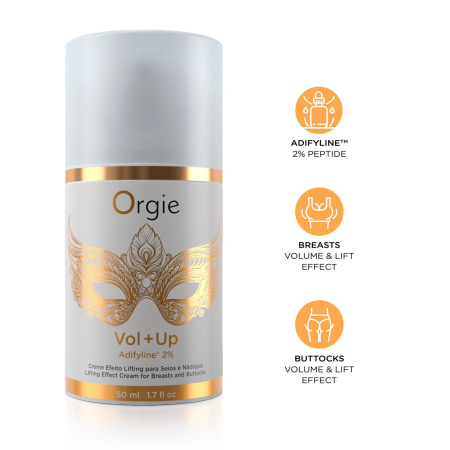 Крем з ефектом ліфтингу для грудей та сідниць Orgie – Vol + Up (50 мл), пептид Adifyline™ №3