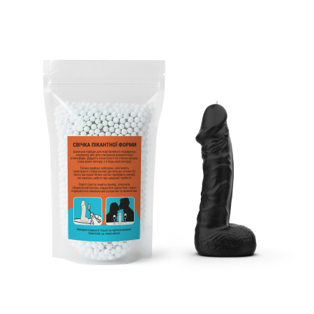 Свічка у вигляді члена Чистий Кайф MEDIUM Black - фото №4