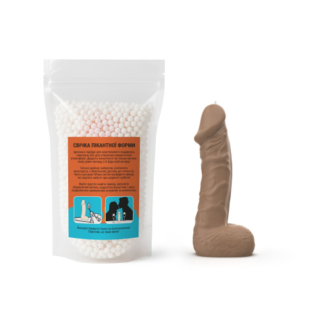 Свічка у вигляді члена Чистий Кайф LARGE Brown - фото №4