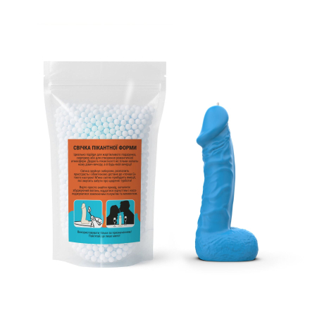 Свічка у вигляді члена Чистий Кайф LARGE Blue - фото №4