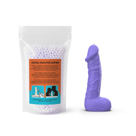 Свічка у вигляді члена Чистий Кайф LARGE Violet - фото №4
