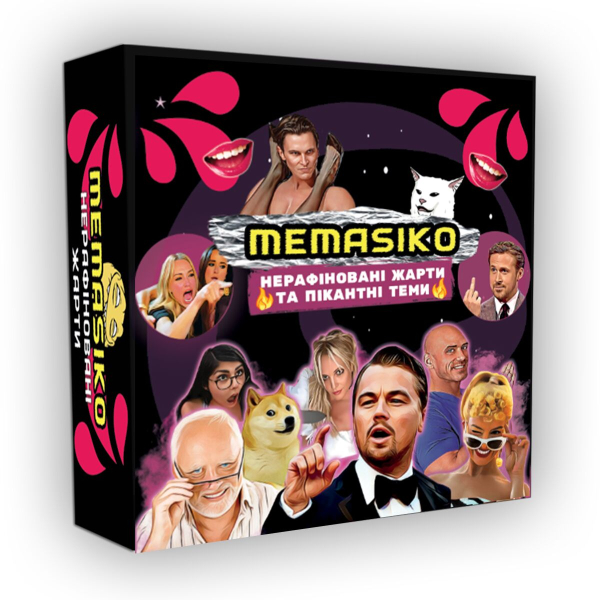 Настільна гра «MEMASIKO - нерафіновані жарти та пікантні теми» 18+ (UA) - фото