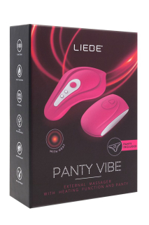 Вібратор у трусики Liebe Panty Vibe Recargable Cerise, нагрів до 39 °C, пульт, трусики в комплекті - - фото №5