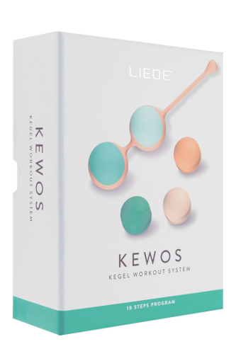 Вагінальні кульки Liebe Kewos — Peach/Mint, 5 кульок у комплекті, 15, 25, 35, 45 та 55 г №5