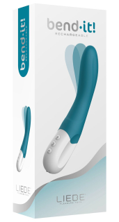 Вібратор точки G Liebe Bend It Rechargeable Ocean Blue, 10 режимів, дуже потужний, гнучкий стовбур - - фото №4