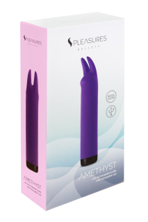 Вібратор S Pleasures Bullets Amethyst, фіолетовий, з двома відростками, 10 режимів, діаметр 3,1 см - - фото №4