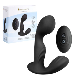 Вібромасажер простати S Pleasures Premium FUZZY, чорний, з рельєфом, 10 режимів вібрації, нагрів - - фото №4