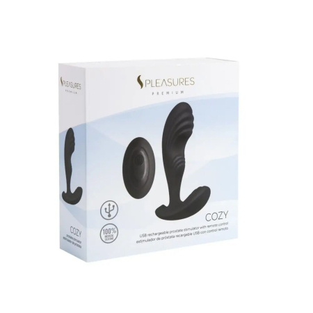 Вібромасажер простати S Pleasures Premium Cozy, чорний, з рельєфною головкою, 10 режимів - фото №10