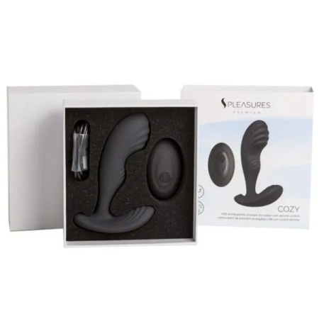 Вібромасажер простати S Pleasures Premium Cozy, чорний, з рельєфною головкою, 10 режимів - фото №8